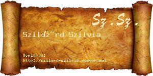Szilárd Szilvia névjegykártya