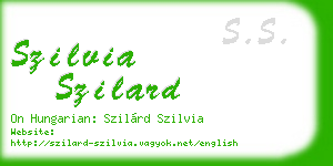 szilvia szilard business card